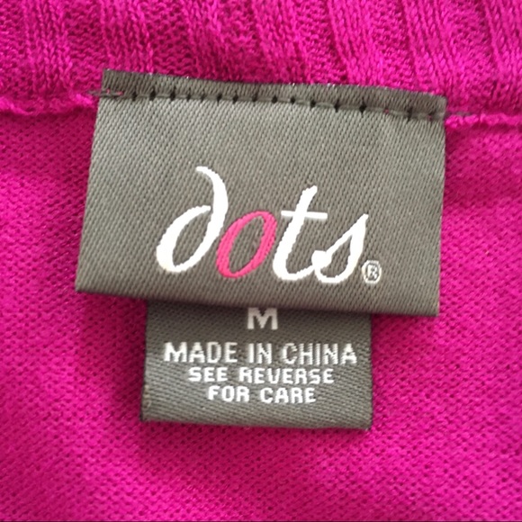 Dots Fuscia Pullover Cowl Neck Sweater - Picture 5 of 7